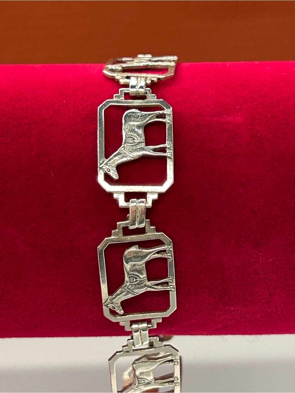 Beautiful Antique 30’s to 40’s Sterling Silver equestrian/western bracelet